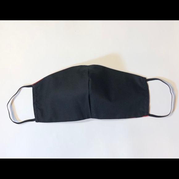 Red Plaid Print Face Mask - Picture 5 of 5